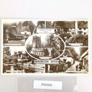 Vintage 1940s Postcard Cockington Devon England Great Britian UK Torquay Photos